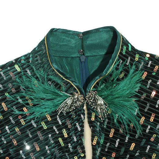 DLQ-A2644新款轻奢名媛气质亮片丝绒礼服 商品图2