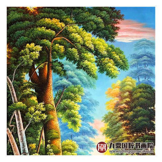 郑一坡《牧归图》80*160cm 油画竖幅作品 餐厅/茶室/卧室挂画 商品图4