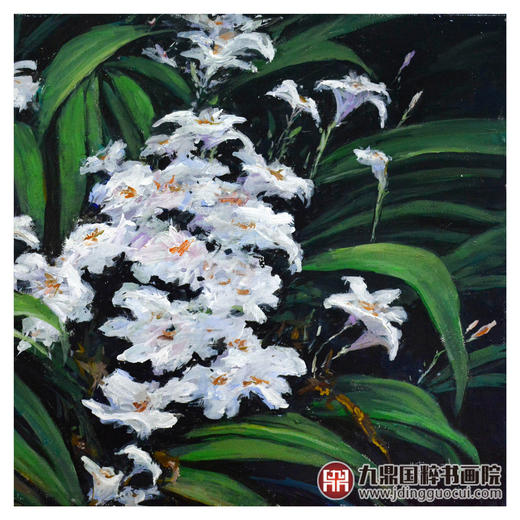 陈庆珠《茑尾花》53*72cm 油画横幅作品 餐厅/茶室/卧室挂画 商品图5