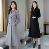 SYG-C18BN108659冬季新款羊毛大衣女翻领超长款修身外套 商品缩略图1