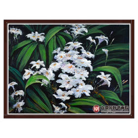 陈庆珠《茑尾花》53*72cm 油画横幅作品 餐厅/茶室/卧室挂画