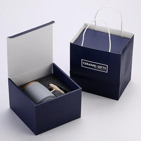 【韩式水杯创意茶水分离杯子】带盖带过滤陶瓷杯居家日用办公茶杯