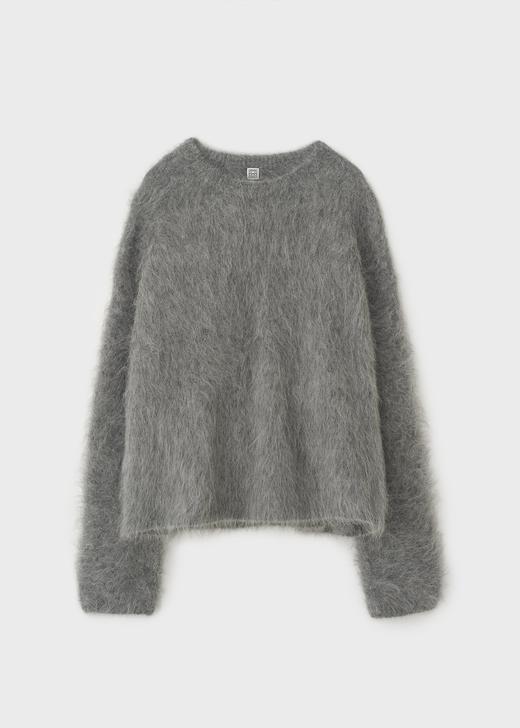 Toteme 20AW 黑色/银灰色BIELLA羊驼毛套头毛衣 商品图3