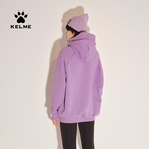 卡尔美 新款秋冬字母高领连帽韩版ins宽松中长款卫衣女 商品图4