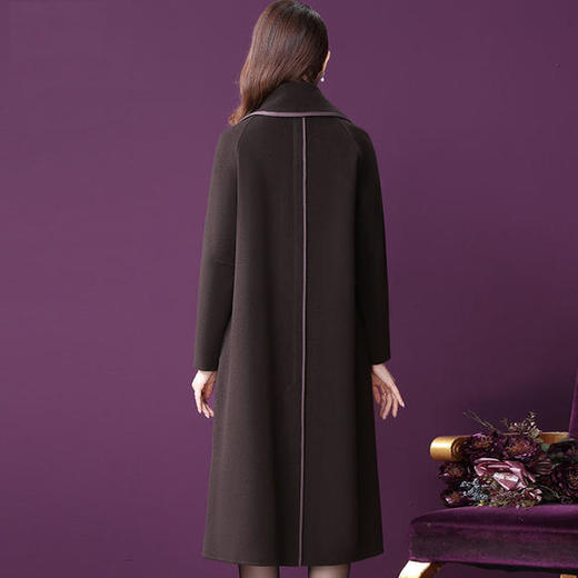 WXY-LD-82021W新款时尚优雅气质中长款羊毛大衣外套 商品图3