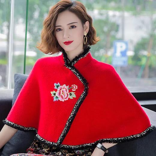 新品外搭配旗袍披肩仿水貂绒礼服斗篷披风CC-QY20101 商品图2