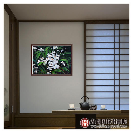 陈庆珠《茑尾花》53*72cm 油画横幅作品 餐厅/茶室/卧室挂画 商品图3