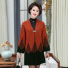 YCE-DD2-F869妈妈装2020新款秋装外套中长款针织开衫中老年女装洋气风衣外搭薄 商品缩略图1