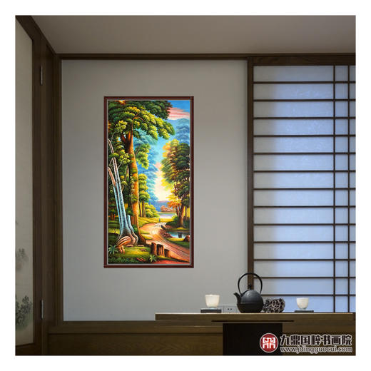 郑一坡《牧归图》80*160cm 油画竖幅作品 餐厅/茶室/卧室挂画 商品图3