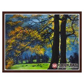 陈庆珠《秋枫》60*81cm 油画横幅作品 餐厅/茶室/卧室挂画