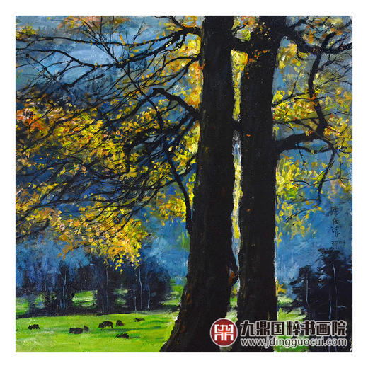 陈庆珠《秋枫》60*81cm 油画横幅作品 餐厅/茶室/卧室挂画 商品图5