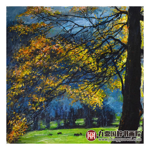 陈庆珠《秋枫》60*81cm 油画横幅作品 餐厅/茶室/卧室挂画 商品图4