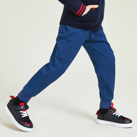 METTE童装休闲裤2020秋冬新品中大童男宝加绒保暖针织运动长裤子 商品图2