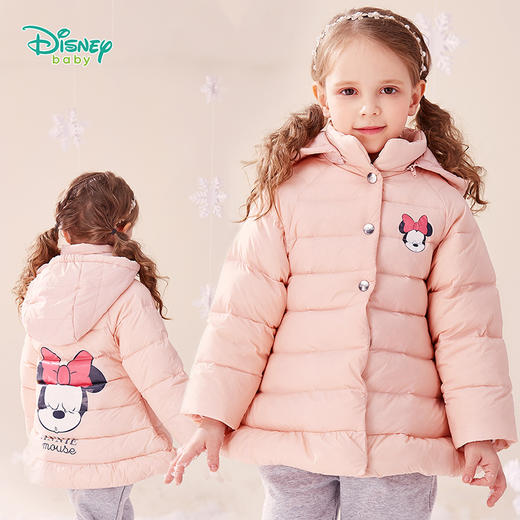 迪士尼(Disney)女宝宝羽绒服保暖外套上衣 商品图1