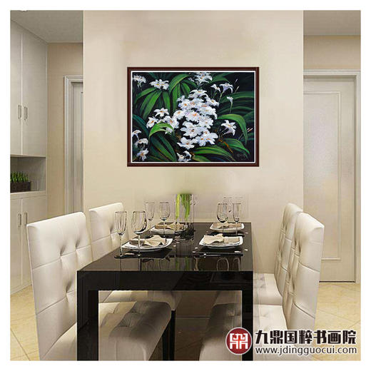 陈庆珠《茑尾花》53*72cm 油画横幅作品 餐厅/茶室/卧室挂画 商品图2