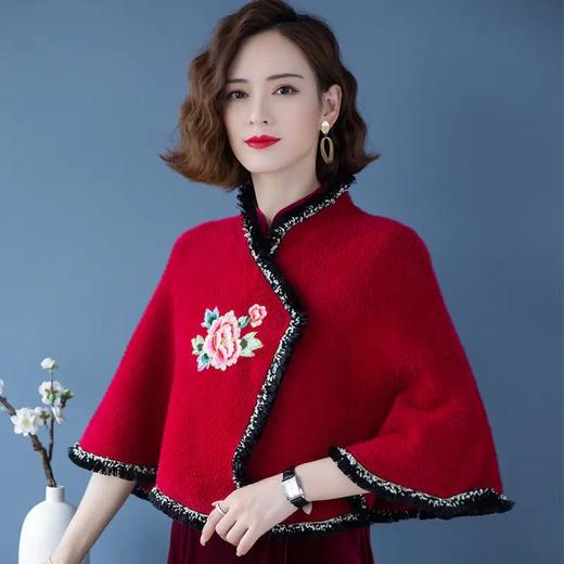 新品外搭配旗袍披肩仿水貂绒礼服斗篷披风CC-QY20101 商品图0