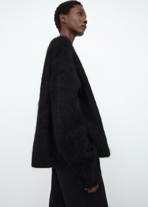 Toteme 20AW 黑色/银灰色BIELLA羊驼毛套头毛衣 商品图5