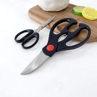 家用强力不锈钢小剪刀办公室手工剪刀裁缝剪刀多功能厨房工具食品剪刀三件套 商品图2