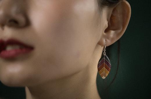 【守拙坊】小叶子耳坠（S925银钩） 商品图2