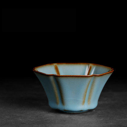 汝窑开片冰裂釉小茶杯主人杯茶盏喝茶品茗杯手工陶瓷功夫茶具单杯 商品图0