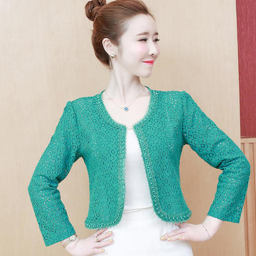 MZ-MZ6994秋季新款时尚气质百搭蕾丝小开衫 商品图0