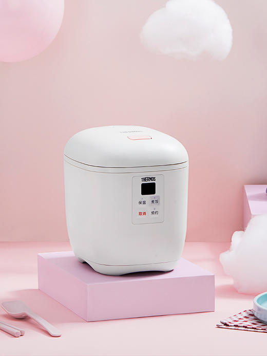 膳魔师EHA-4101E-GM灰色饭煲（0.8L一个人的电饭煲） 商品图1