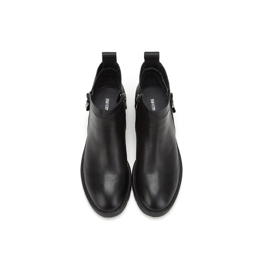 西村名物冬季新款加绒短靴切尔西靴X284S42231 商品图1