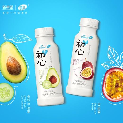新希望初心青瓜牛油果味发酵乳240g 0添加低温果味牛奶 商品图2