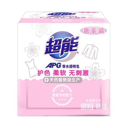 超能APG香水透明皂(浪漫樱花)160g*2天然植物油生产温和柔软强去污无刺激国家专利配方 商品图4