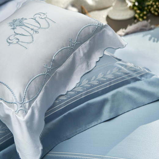 重复链接下架【ROYALCOVER】罗卡芙欧式刺绣100S双股贡缎提花面料四件套 塞伦妮 商品图2