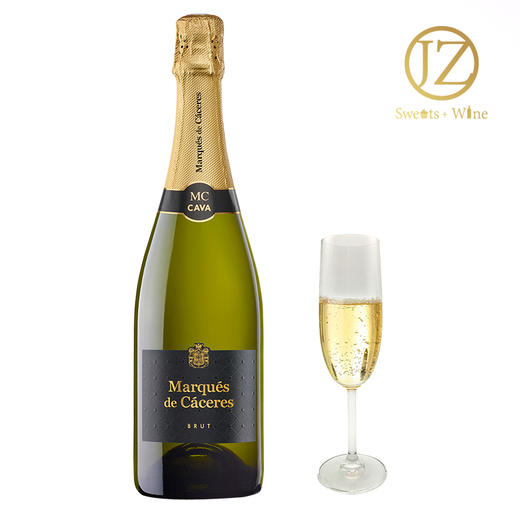 镇场专属【MC卡塞里侯爵】CAVA卡瓦起泡干白葡萄酒 百年名庄全球50大葡萄酒品牌之一 西班牙原瓶进口 DOC等级香槟起泡酒 750ml 偏远地区不发或请询客服 商品图0