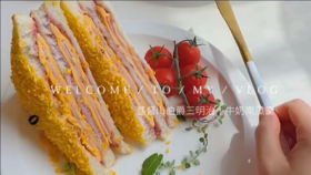 外酥里嫩 🧀 基督山伯爵三明治&牛奶南瓜羹 