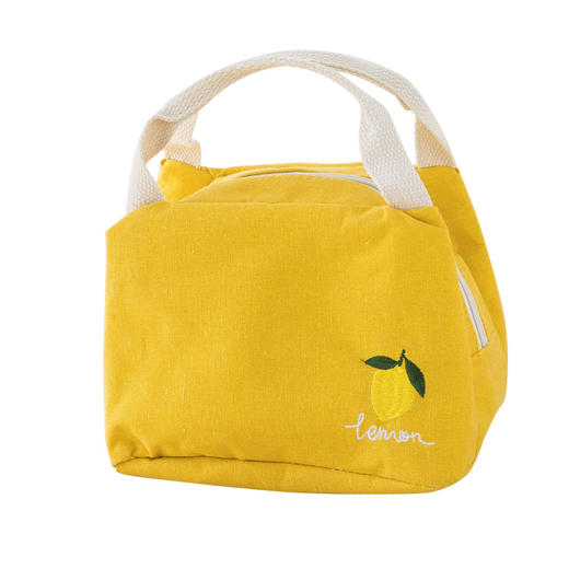 【谷子麦子 刺绣水果拉链保温袋半圆袋】保温饭盒袋居家日用铝膜保温袋 商品图4