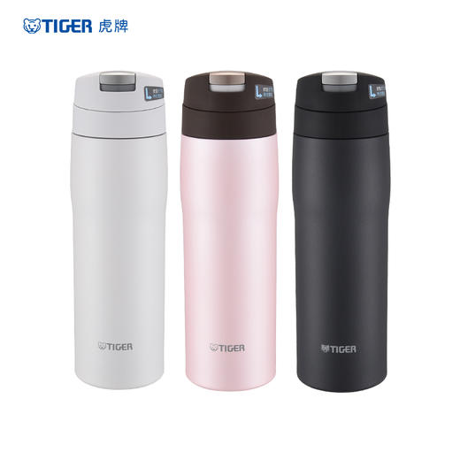 TIGER/虎牌 MJE-A048日本原装进口单手开盖简约便携男女保温杯480ML 商品图0