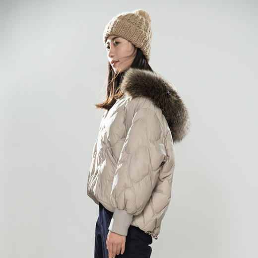 小愚原创2020冬款新品女装波浪纹短款羽绒服204SY243 商品图2