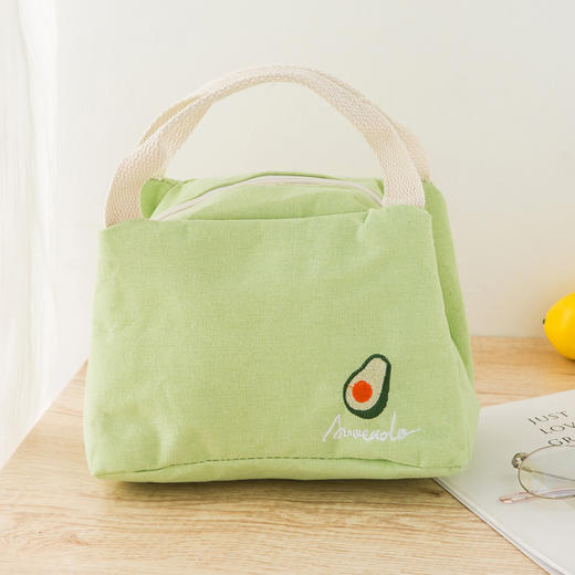【谷子麦子 刺绣水果拉链保温袋半圆袋】保温饭盒袋居家日用铝膜保温袋 商品图8