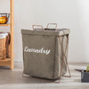 【谷子麦子 马丁布铁架中号折叠洗衣篓】脏衣篮方形居家布艺收纳篓桶 商品缩略图8