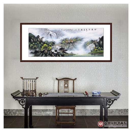 高云鹏《小桥流水幸福家》68*178cm 山水横幅作品 办公室/客厅/书房挂画 商品图3