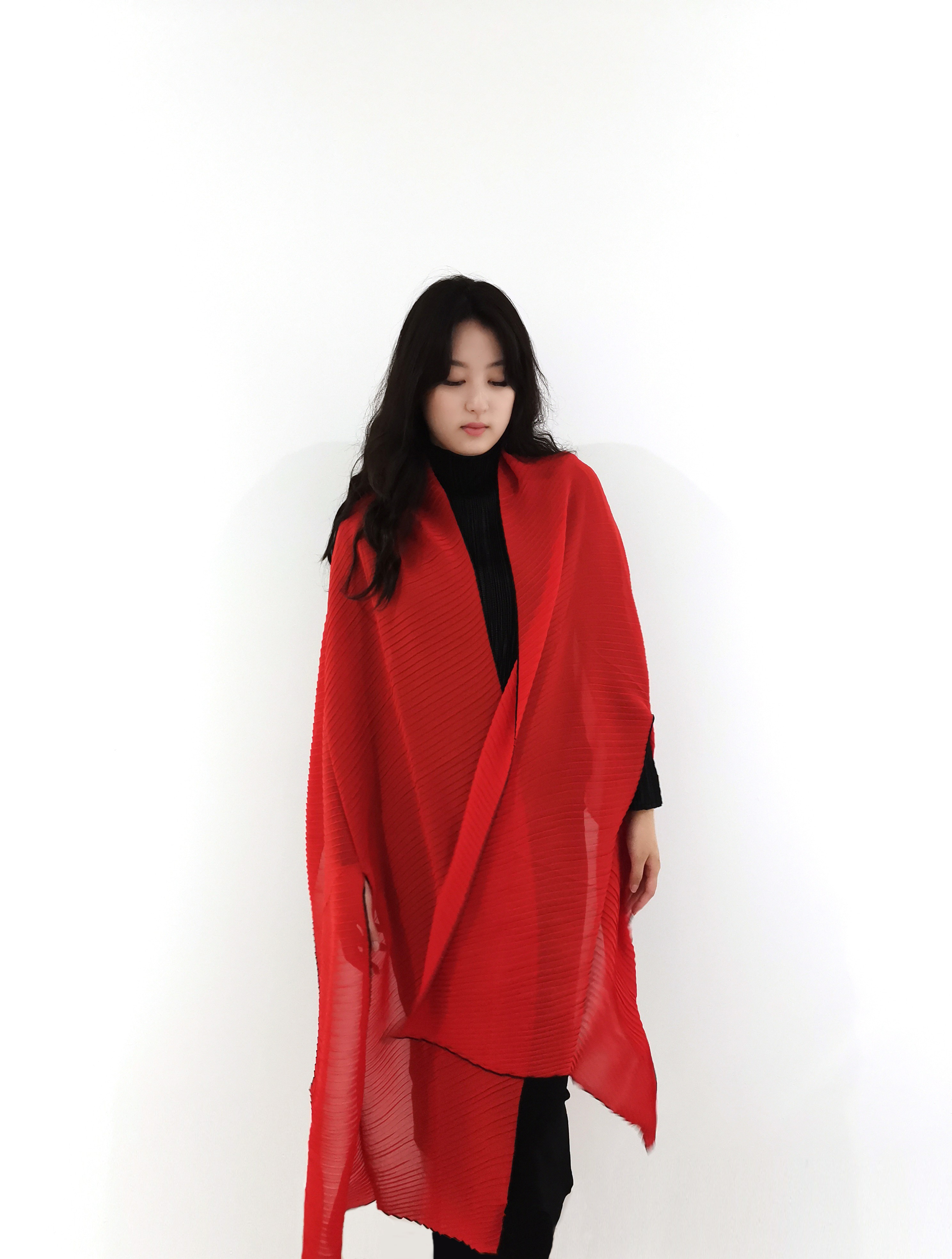绝代佳人×王小慧  艺术生活时尚褶皱百变披肩