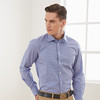 METTE男士纯棉衬衫 蓝色格子 7103008 商品缩略图1