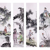 高云鹏《童趣图》34cm*138cm*4 人物四条屏作品 客厅/书房/茶室挂画 商品缩略图1