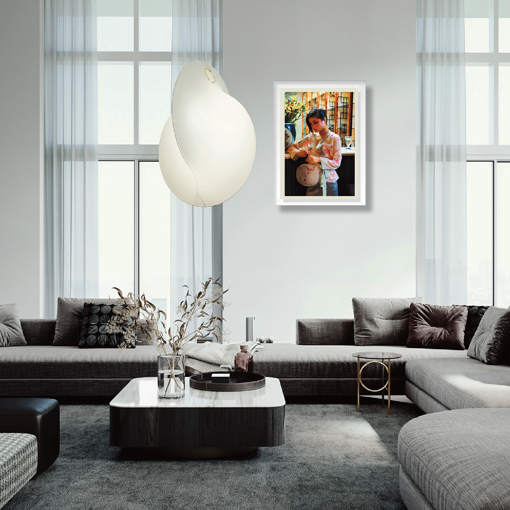 日本香兰社制作 “上海女人”版画 粉面桃花 No.17 限量50幅