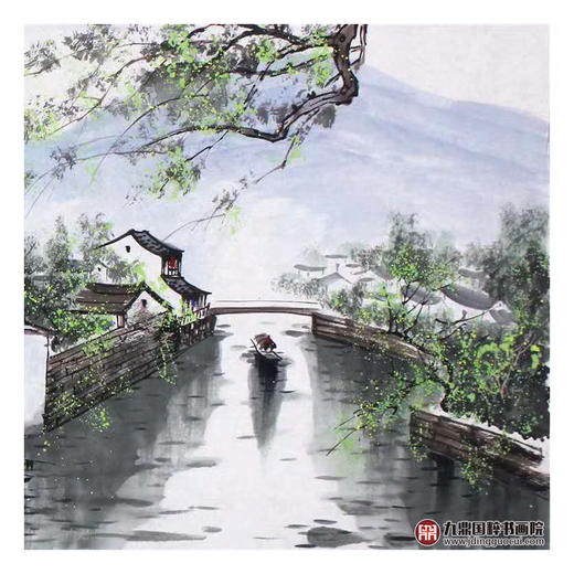 高云鹏《江南福人居》68*178cm 山水横幅作品 办公室/客厅/书房挂画 商品图6