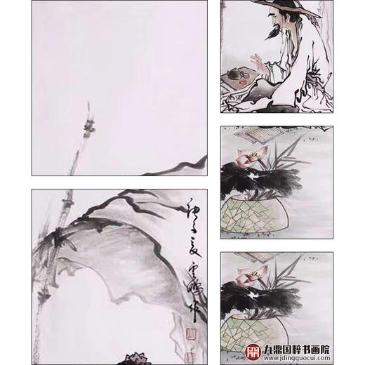 高云鹏《人物四条屏作品》34cm*138cm*4 人物四条屏作品 客厅/书房/茶室挂画 商品图5