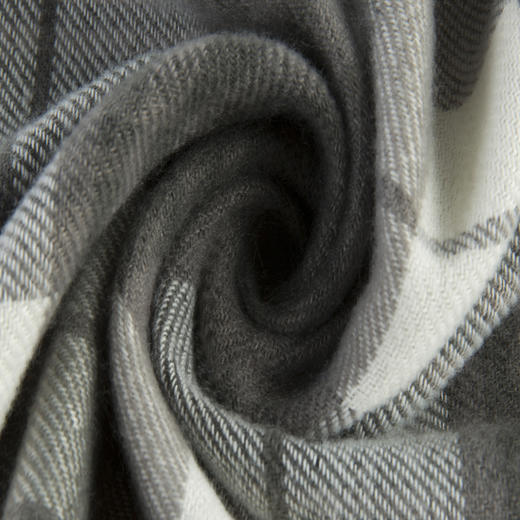 恒源祥灰白小格子hyx1004朴素格100%聚酯纤维