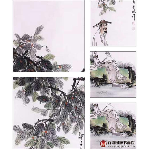 高云鹏《人物四条屏作品》34cm*138cm*4 人物四条屏作品 客厅/书房/茶室挂画 商品图3