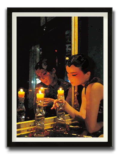 日本香兰社制作“上海女人“版画 上海花园 No.4 限量50幅 商品图1