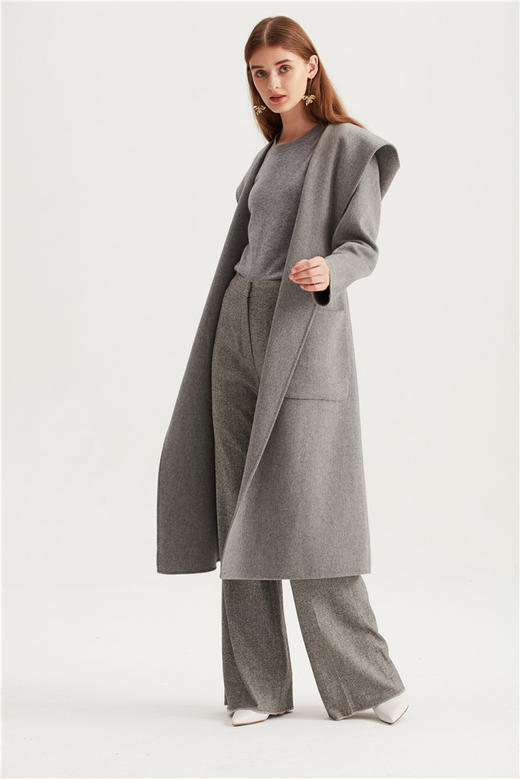 【 秋冬特惠】 jefen /吉芬 连帽山羊绒大衣 商品图4