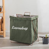 【谷子麦子 马丁布铁架中号折叠洗衣篓】脏衣篮方形居家布艺收纳篓桶 商品缩略图1