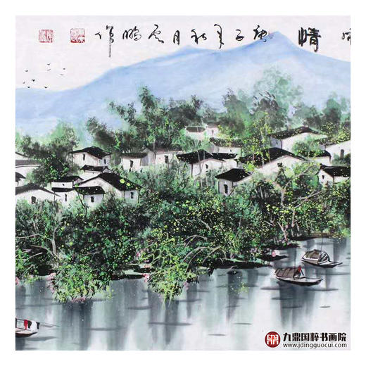 高云鹏《水乡风情》68*178cm 山水横幅作品 办公室/客厅/书房挂画 商品图5